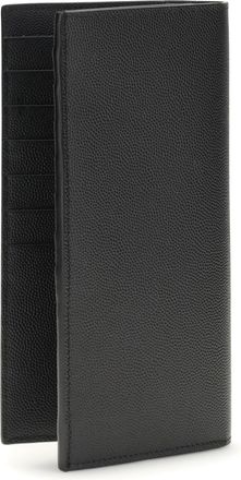 Saint Laurent Mens Grained Leather Wallet Black Calf Bos Taurus