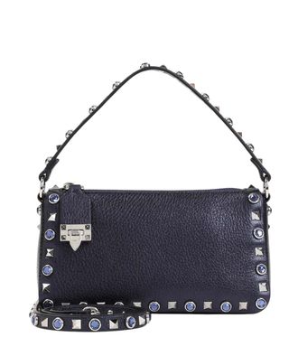 Valentino Garavani Navy Blue Rockstud Small Shoulder Bag