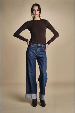 Frame Denim Jeans, Dames, Blauw, W29, Denim, Denim met omslag