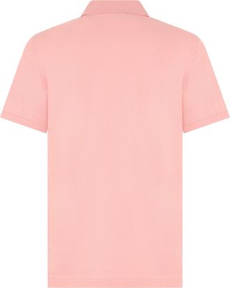 GANT Mens Polo Shirt Pink Cotton Piqu&eacute; T-shirts And Polos