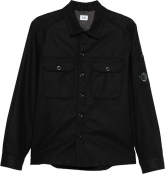 C.P. Company double shirt - men - Wool/Polyamide - 3XL - Black