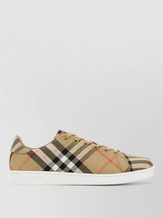 Burberry embroidered check canvas low-top sneakers