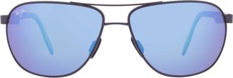 Maui Jim Castles Blue Hawaii Pilot Unisex Sunglasses B728-17 60