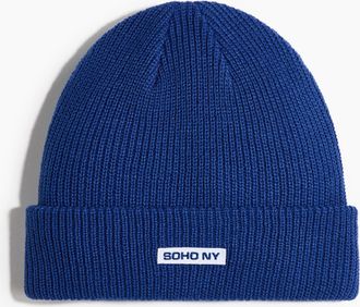 H&M Gerippte Beanie - Blue