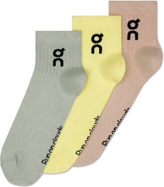 On Logo Sock Mid 3-Pack Multifunktionssocken - Unisex | grau