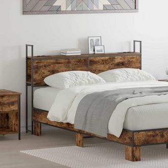 vidaXL Testata Contenitore Rovere Fumo 160 Cm Legno Multistrato - Vidaxl