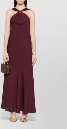 Forte_Forte silk blend maxi dress halter ring detail