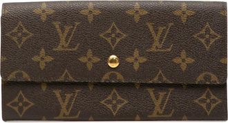 Louis Vuitton 1992 Monogram Porte Monnaie Credit Wallet long wallets - Bruin