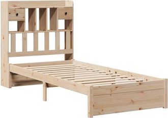 vidaXL Bookcase Bed without Mattress 75x190cm Small Single Solid Wood Pine vidaXL