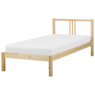 Beliani Cama Con Somier Moderna De Madera De Pino Clara 90 X 200 Cm Vannes