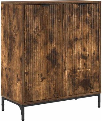 vidaXL Vitrina Roble ahumado 69.5 x 33 x 82 cm Madera contrachapada vidaXL