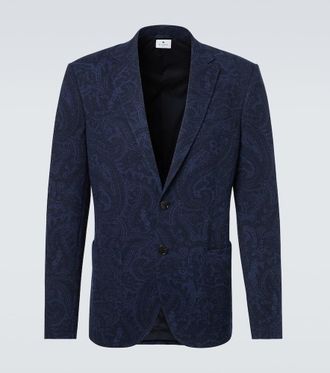Etro Printed jersey blazer