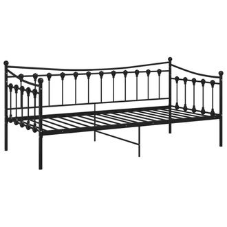 Berkfield Home Sofa Bed Frame Black Metal 90x200 cm