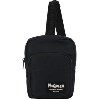 McQ by Alexander McQueen Logo Camera Crossbody Bag in Black White at Nordstrom Rack