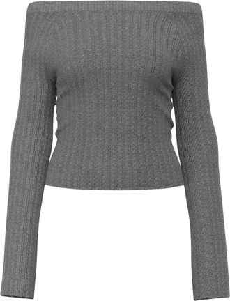 Guess Viscose Blend Sweater - Dames - Ronde hals truien - Grijs - M - Truien & Vesten