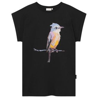 Dedicated T-Shirt Visby Painted Bird T-Shirt f&uuml;r Damen | schwarz