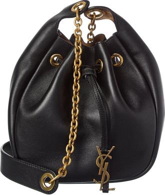 Saint Laurent Cassandre Leather Bucket Bag