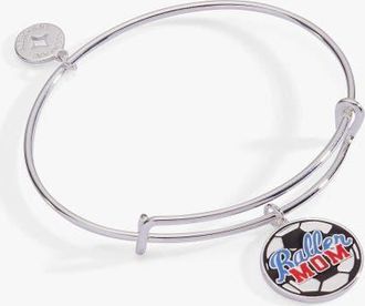 Alex and Ani Baller Mom Soccer Charm Bangle in Silver at Nordstrom