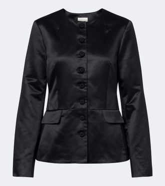 Poss&eacute; Verity cotton and silk satin jacket