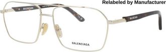 Balenciaga Mens Gold Tone Rectangular Eyeglass Frames BB0248O00257R