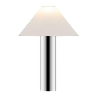 Safavieh L&aacute;mpara de mesa en metal plata / blanco