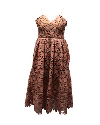 Self Portrait Azaelea Lace Dress in Pastel Pink Polyester