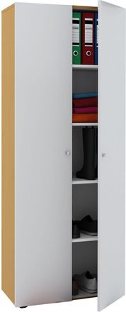 ebuy24 Armario De Oficina Vcm Con 5 Compartimentos Armario De Archivo Moderno Con Puertas Giratorias Dimensiones An. 70 X Al. 178 X T. 40 Cm - Vandol (beech 