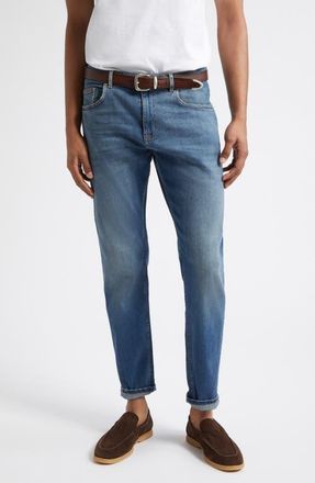 Eleventy Slim Leg Stretch Jeans in 08N Zucchero at Nordstrom, Size 32