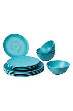 TarHong Organic Coupe Wheat Set of Twelve Melamine Dinnerware Set in Blue at Nordstrom Rack