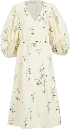 Altuzarra Abito midi a fiori - Bianco