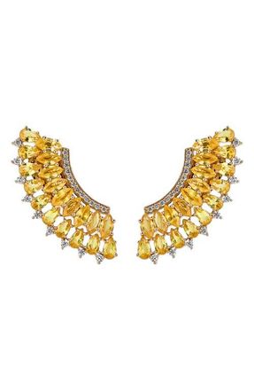 Hueb Mirage Yellow Sapphire & Diamond Earrings in Yellow Gold at Nordstrom