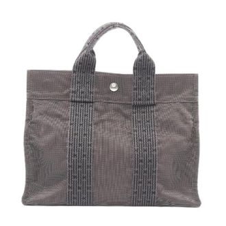 Herm&egrave;s Pre-owned Herline PM Tote Bag - Dames - Vintage Shopper - Grijs - ONE Size - Nylon - Vintage