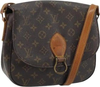 Louis Vuitton Pre-owned Monogram Canvas Schoudertas - Dames - Vintage Schoudertas - Bruin - ONE Size - Leer - Vintage
