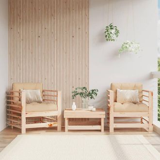vidaXL Sillones De Jard&iacute;n Con Cojines 2 Uds Madera Maciza De Pino Vidaxl