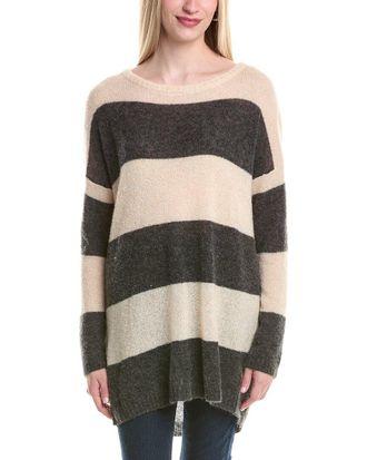 Autumn Cashmere Oversize Rugby Cashmere & Silk-Blend Tunic Sweater