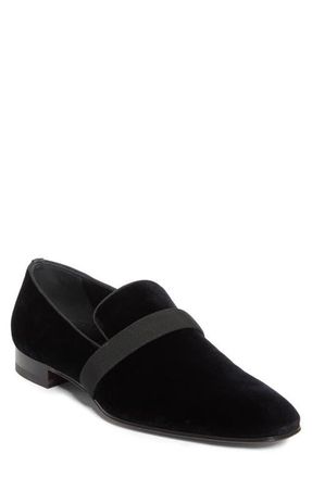 Christian Louboutin Dandy Deco Velour Venetian Loafer in Black at Nordstrom, Size 10.5Us