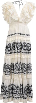 Ulla Johnson Marjorie Maxi Dress in White Cotton