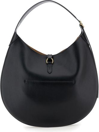 Polo Ralph Lauren Womens Shoulder Bag Smooth Leather Black Cow Handbags Hand