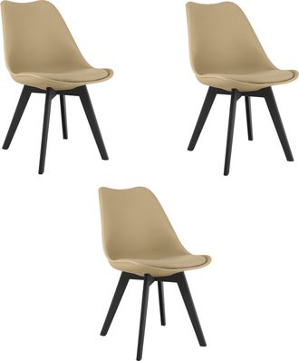 OEM Silla Mark - Beige Oscuro / Patas Negras X 3