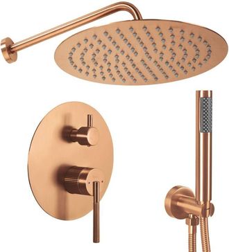 Rea Juego De Ducha Oculto Rea Argon Brush Copper +box