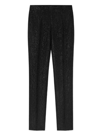 Versace leopard-pattern trousers - Black