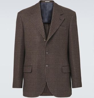 Brunello Cucinelli Prince of Wales check cashmere blazer