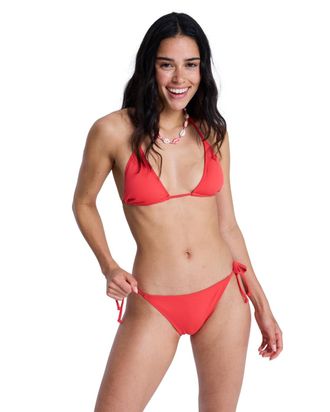 Roxy Bikini-Hose ROXY Solid Essentials, Damen, Gr. XL, US-Gr&ouml;ssen, hibiscus, Obermaterial: 85% Microfaser, 15% Elasthan;, Badehosen Bikini-Hose