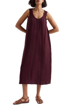 Seasalt Cornwall Helleborne Sleeveless Organic Cotton Dress in Cacao at Nordstrom, Size 16 Us