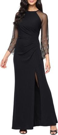 Alex Evenings Metallic Embellished Mermaid Gown in Black Gold at Nordstrom Rack, Size 8