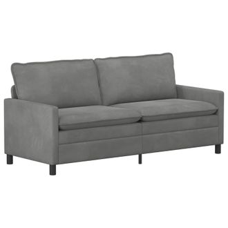 vidaXL Sof&aacute; Gris Oscuro 196 X 81 X 87,5 Cm Terciopelo Vidaxl