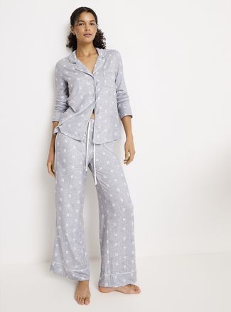 Splendid Womens Small bows ultra-soft pyjama set
