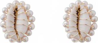 &Eacute;liou Womens Ava Clip On Earrings In White