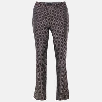 Joseph Black & Burgundy Cravatte Jacquard Duke Trousers