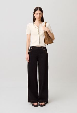 Claudie Pierlot Cardigan maille contrast&eacute;